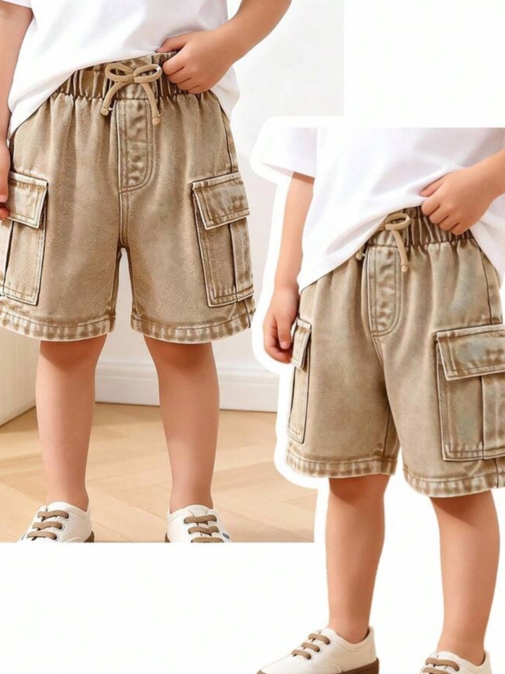 Toddler Boy Casual Cargo Drawstring Shorts - 12-18M - Picture 6 of 7
